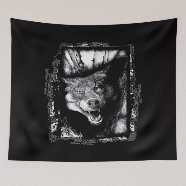 Item preview, Black wolf - angry wolf, artistic drawing designed and sold by Marcin Glawdel.