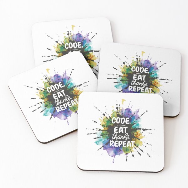 Item preview, Code Eat Thanks Repeat Funny Thanksgiving Quote designed and sold by Osa-Store.