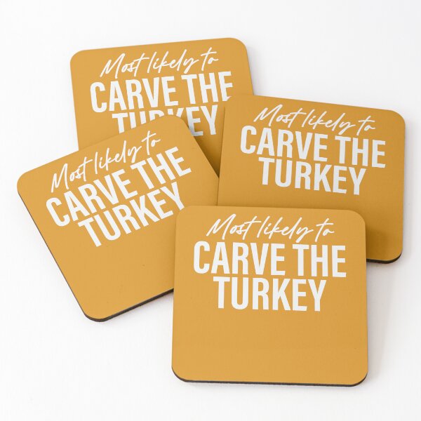 Item preview, Most Likely To Carve The Turkey Thanksgiving Superlatives designed and sold by ArtMeetsPizza.