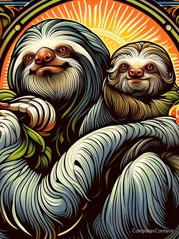 Thumbnail 4 of 4, Samsung Galaxy Phone Case, Simply Sloth designed and sold by ComputerContent.