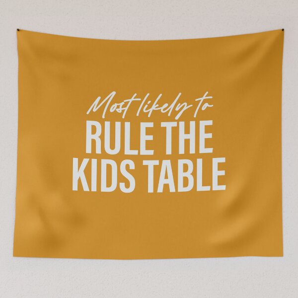 Item preview, Most Likely To Rule The Kids Table Thanksgiving Superlatives designed and sold by ArtMeetsPizza.