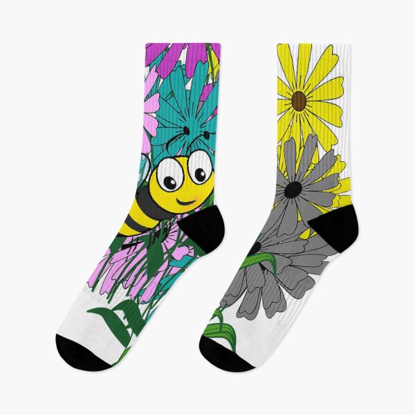 Item preview, Cute Bee likes colorful spring flowers designed and sold by zorkaa1.