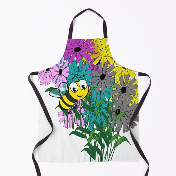 Item preview, Cute Bee likes colorful spring flowers designed and sold by zorkaa1.