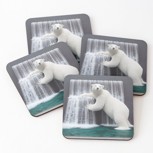 Item preview, Waterfall Polar Bear designed and sold by ComputerContent.