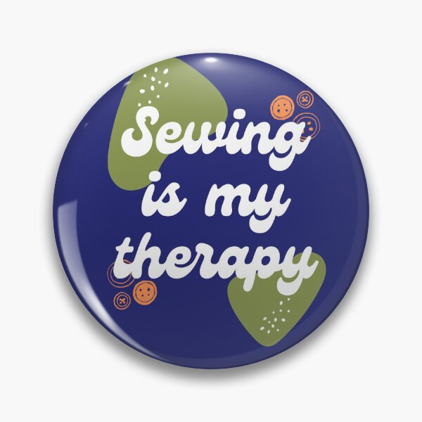 Item preview, sewing is my therapy playful sticker designed and sold by KesDesigns ⭐⭐⭐⭐⭐.
