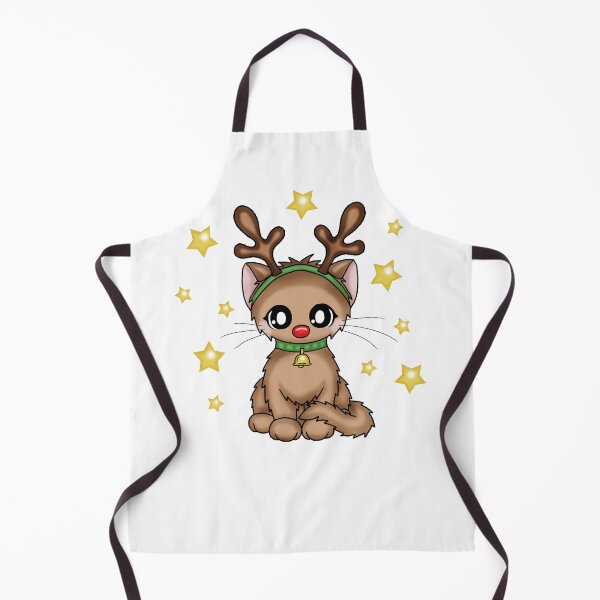 Item preview, cute chistmas cat in reindeer costume designed and sold by Pezi-Creation.