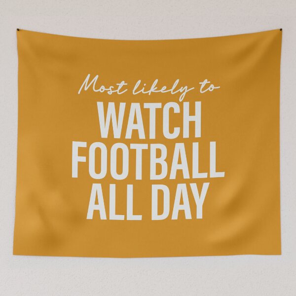 Item preview, Most Likely To Watch Football All Day Thanksgiving Superlatives designed and sold by ArtMeetsPizza.