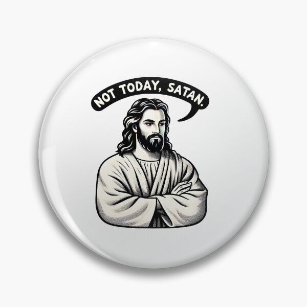 Aperçu de l'œuvre Drôle Mdr Jésus Pas Aujourd'hui Phrase De Meme Satan créée et vendue par gemneye.