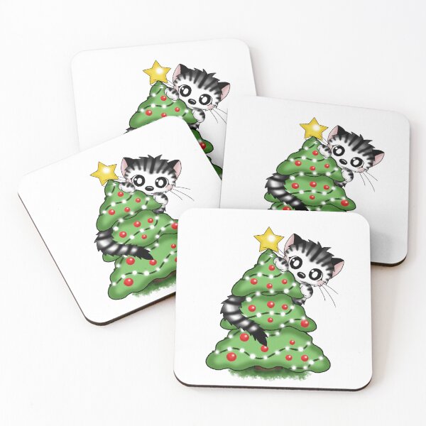 Item preview, cute cat on christmas tree designed and sold by Pezi-Creation.