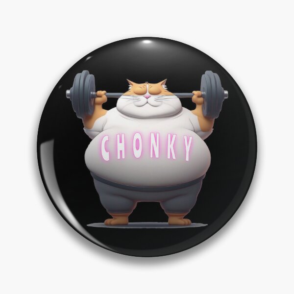 Item preview, Weightlifting Cat Chonky Cat Black T-Shirt Funny designed and sold by James5Seven.