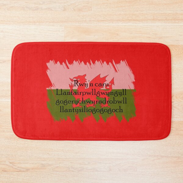 Item preview, Rwy'n caru Llanfair­pwllgwyngyll­gogery­chwyrn­drobwll­llan­tysilio­gogo­goch wide design designed and sold by Gormont.