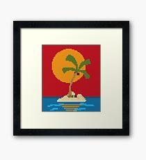 8-bit Dream Island Framed Print