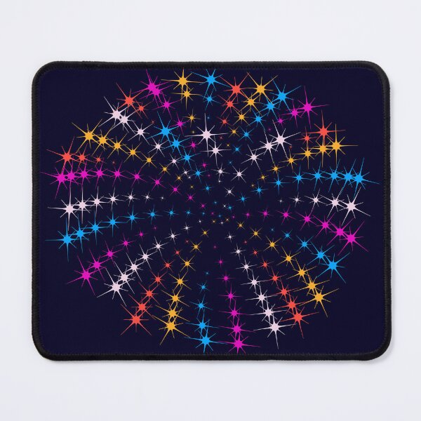 Item preview, Colorful sparking firework. Christmas vector pattern of bright sparkling magical neon multi-colored particles, sparks and stars shining with special light on dark background. designed and sold by NataliaVVV.