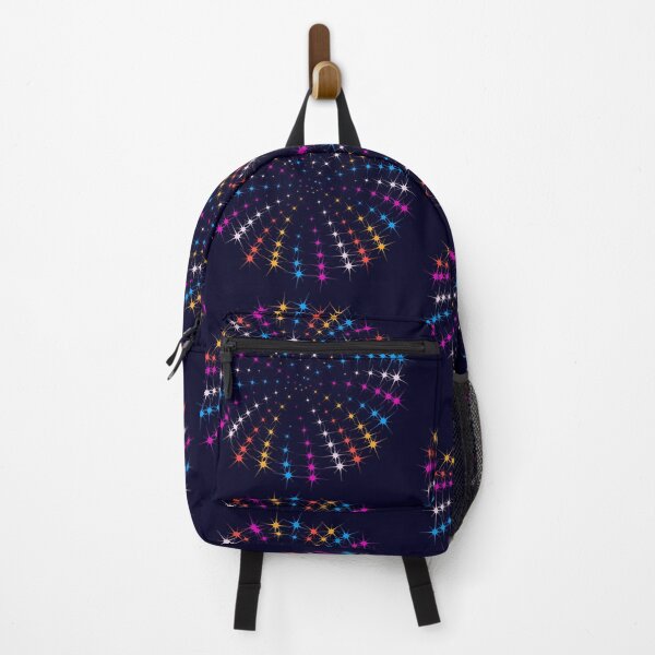 Item preview, Colorful sparking firework. Christmas vector pattern of bright sparkling magical neon multi-colored particles, sparks and stars shining with special light on dark background. designed and sold by NataliaVVV.
