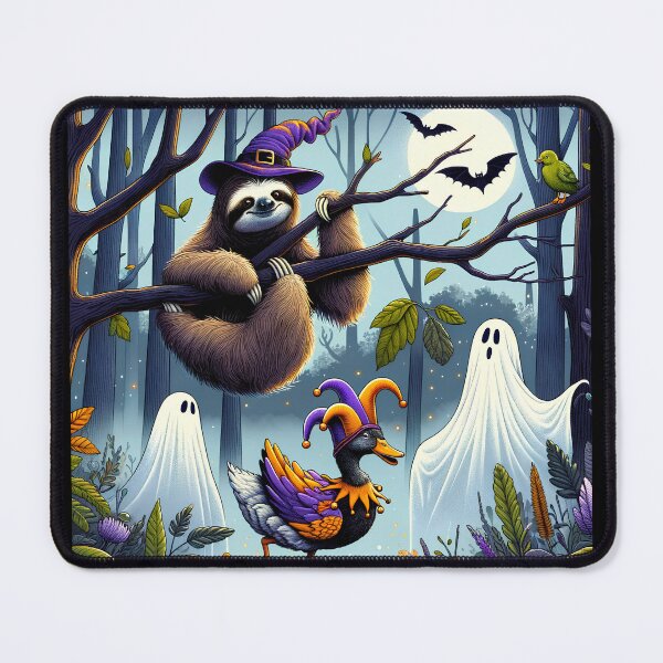 Item preview, Whimsical Halloween in Whisper Hollow: A Serene Sloth and Jovial Duck Tale designed and sold by slothsandducks.