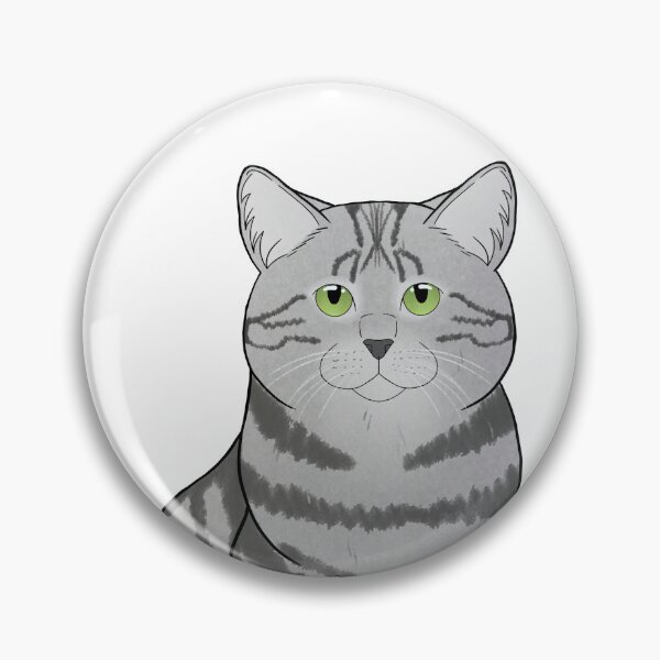 Item preview, British shorthair silver tabby  designed and sold by Cynthiaetal.
