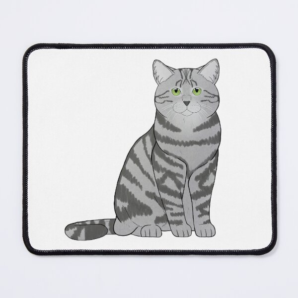 Item preview, British shorthair silver tabby designed and sold by Cynthiaetal.