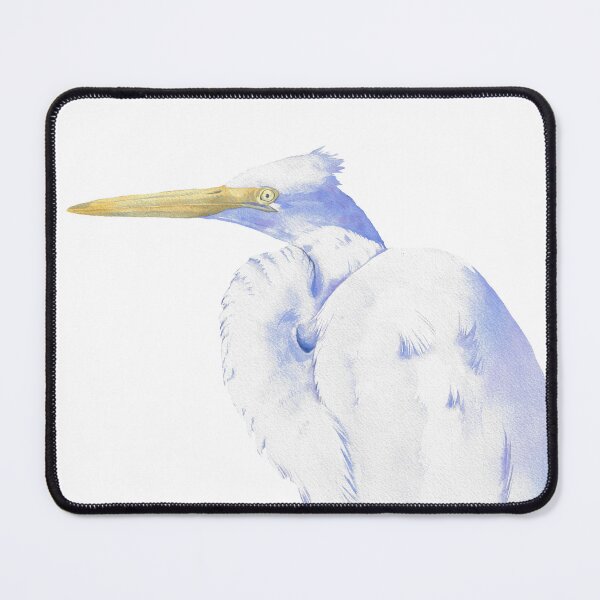 Item preview, Great egret watercolor portrait designed and sold by L'Atelier Oranjade.