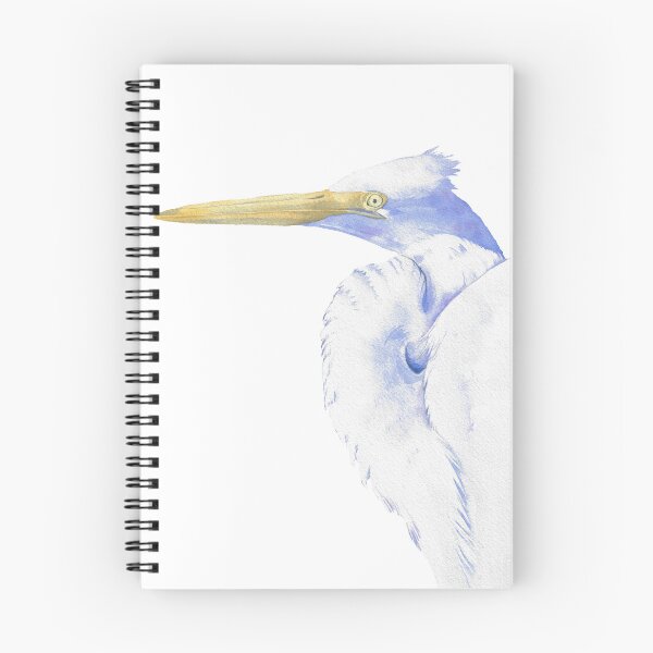 Item preview, Great egret watercolor portrait designed and sold by L'Atelier Oranjade.