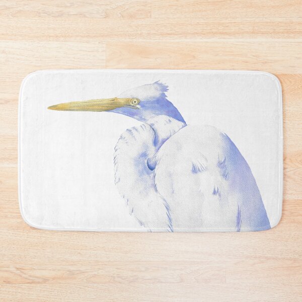 Item preview, Great egret watercolor portrait designed and sold by L'Atelier Oranjade.