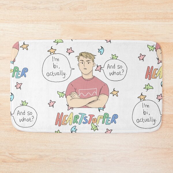 Item preview, Nick Nelson - Im bi actually and so what - Heartstopper leaves (White background) designed and sold by Mabel-rgz.