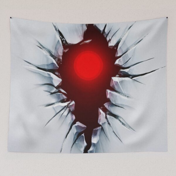 Item preview, Red Light Shining Through a Hole in the Wall designed and sold by Rafal Saluszewski.