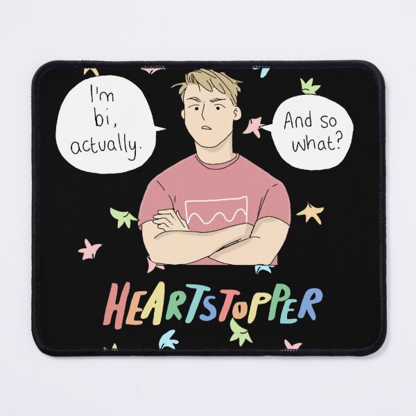 Item preview, Nick Nelson - Im bi actually and so what - Heartstopper leaves (Black background) designed and sold by Mabel-rgz.