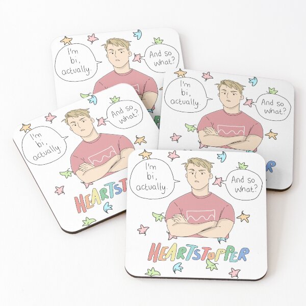Item preview, Nick Nelson - Im bi actually and so what - Heartstopper leaves (White background) designed and sold by Mabel-rgz.