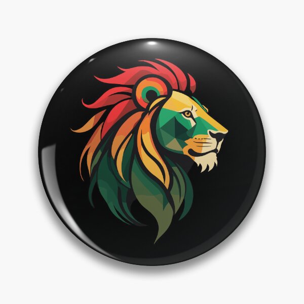 Item preview, Vintage Lion Silhouette in Red, Gold, and Green designed and sold by reggaeartgifts.