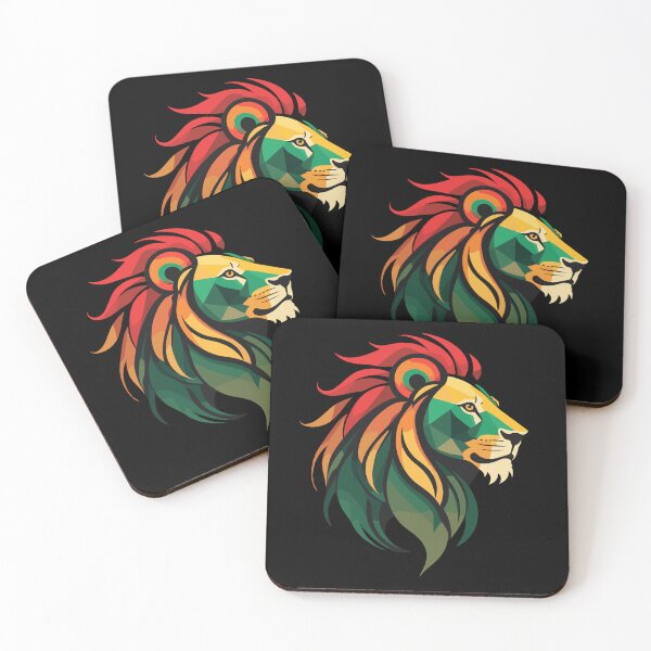 Item preview, Vintage Lion Silhouette in Red, Gold, and Green designed and sold by reggaeartgifts.