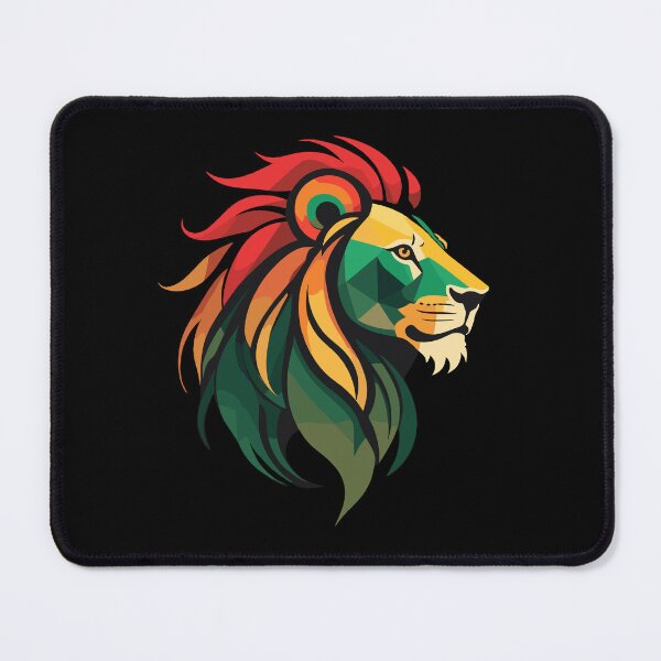 Item preview, Vintage Lion Silhouette in Red, Gold, and Green designed and sold by reggaeartgifts.