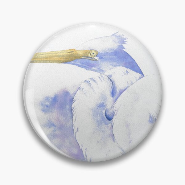 Item preview, Great egret watercolor portrait v2 designed and sold by L'Atelier Oranjade.