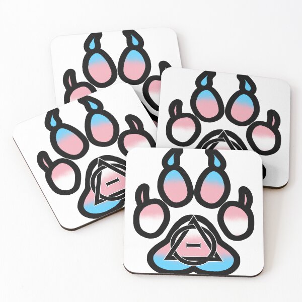 Item preview, Trans Therian Pride Wolf Paw designed and sold by ChaotixDragon.