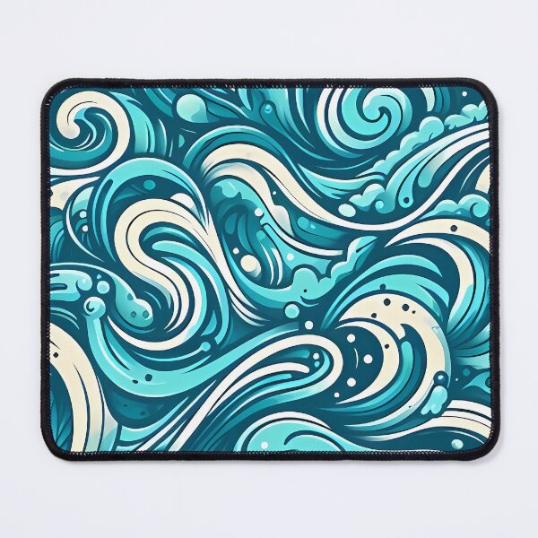 Item preview, Aqua Ocean Turquoise Abstract Design designed and sold by PatternBouquet.