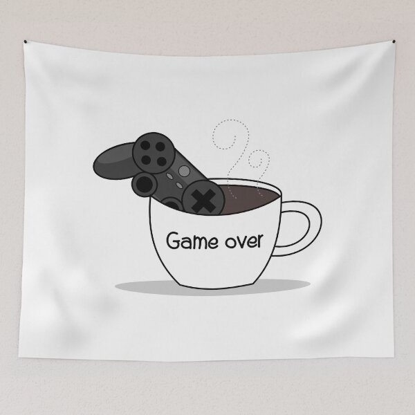 Item preview, Game controller game over coffee designed and sold by ZnDigitalPrints.