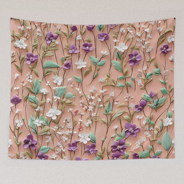 Item preview, Realistic delicate 3D wild flowers part3 - expressive botanical pattern. designed and sold by My-fake-places.