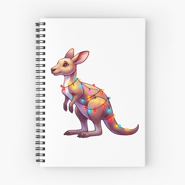 Item preview, Cute Christmas Kangaroo Tangled Up In Christmas Tree Lights designed and sold by Lyssarien.