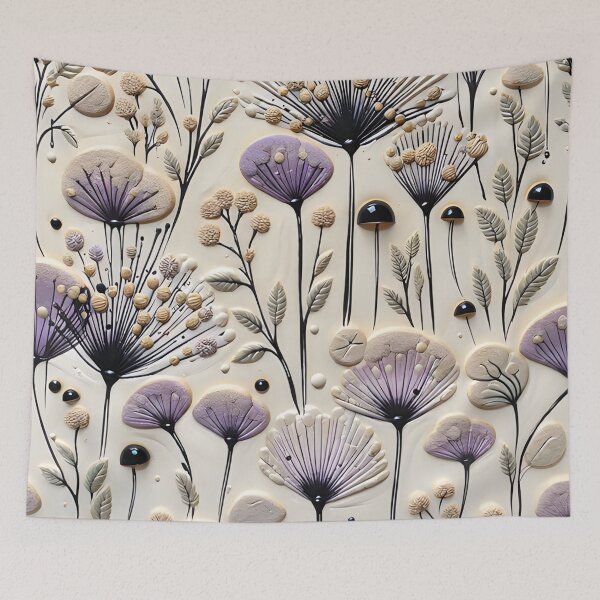 Item preview, Realistic delicate 3D wild flowers part 4 - expressive botanical pattern. designed and sold by My-fake-places.