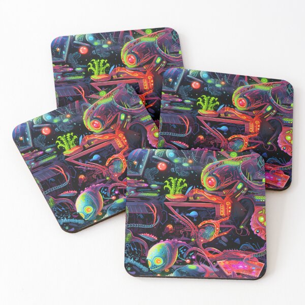 Item preview, Alien Flat-Pack Frustration: A Surrealist Space-Time Comedy in Neon Green designed and sold by polonuim210.