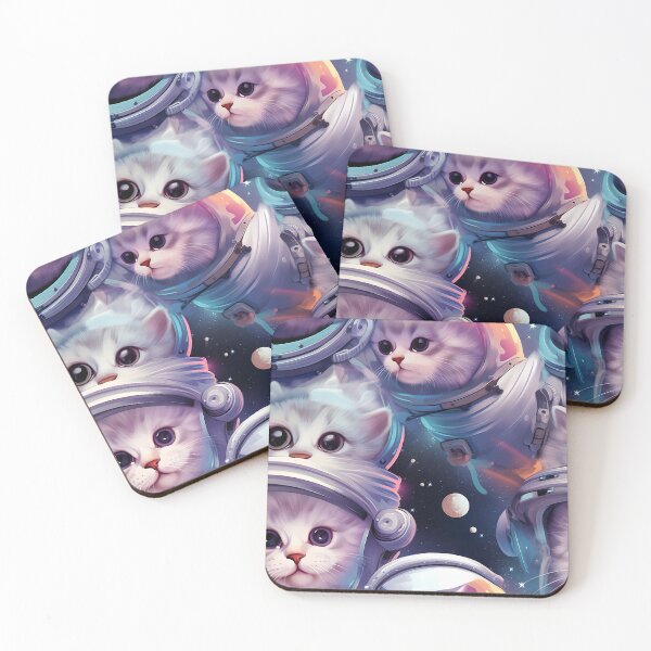 Item preview, Cosmic Mewtronauts: Whimsical Space Kittens in Astronaut Helmets designed and sold by polonuim210.