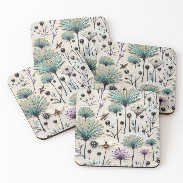 Item preview, Realistic delicate 3D wild flowers and insects part 1 - expressive botanical pattern. designed and sold by My-fake-places.
