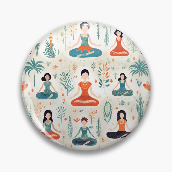 Item preview, Yoga positions abstract pattern designed and sold by SmileshareShop.