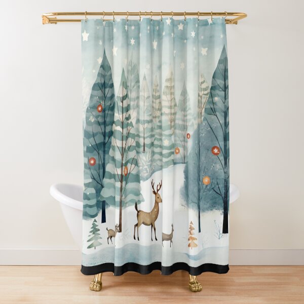 Item preview, Winter Wonderland: Serene Deer and Snowy Forest Decor designed and sold by Onnnit.