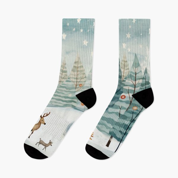 Item preview, Winter Wonderland: Serene Deer and Snowy Forest Decor designed and sold by Onnnit.