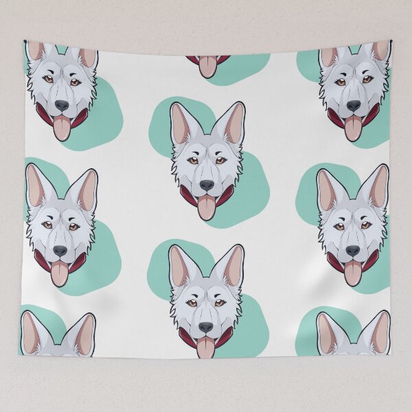 Item preview, White German shepherd designed and sold by Kissmellon.