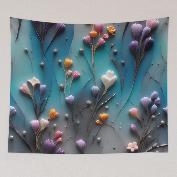 Item preview, Realistic delicate 3D wild flowers part3 - expressive botanical pattern. designed and sold by My-fake-places.