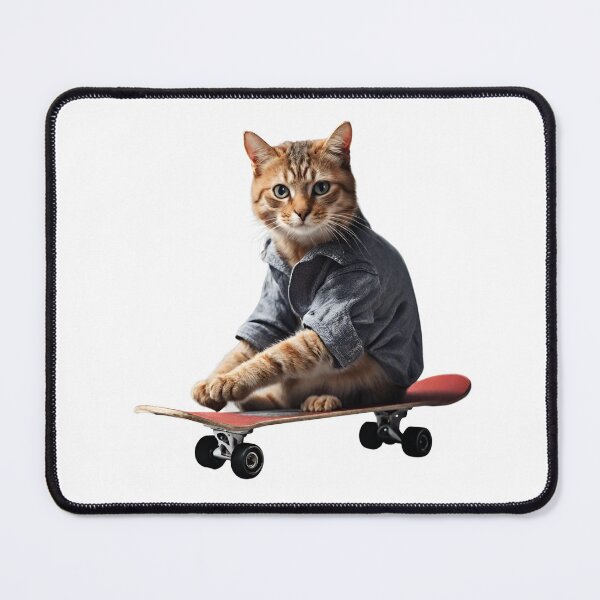 Item preview, little cat on skateboard designed and sold by navigatorsteel.