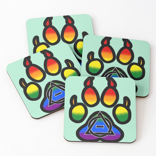 Item preview, LGBTQ+ Therian Pride Wolf Paw designed and sold by ChaotixDragon.