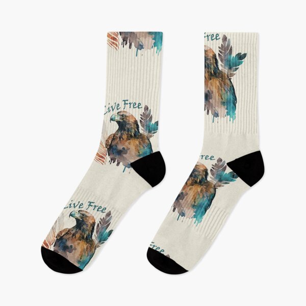 Item preview, Live Free - Boho Forest / Nature Lover with Eagle designed and sold by GVRDesign.
