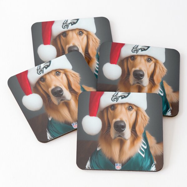 Item preview, Eagles Golden Retriever Christmas designed and sold by PhillySportz.